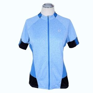 Pearl Izumi Select Cycling Jersey sz L * Light Blue & Black Women's Bike Cycle